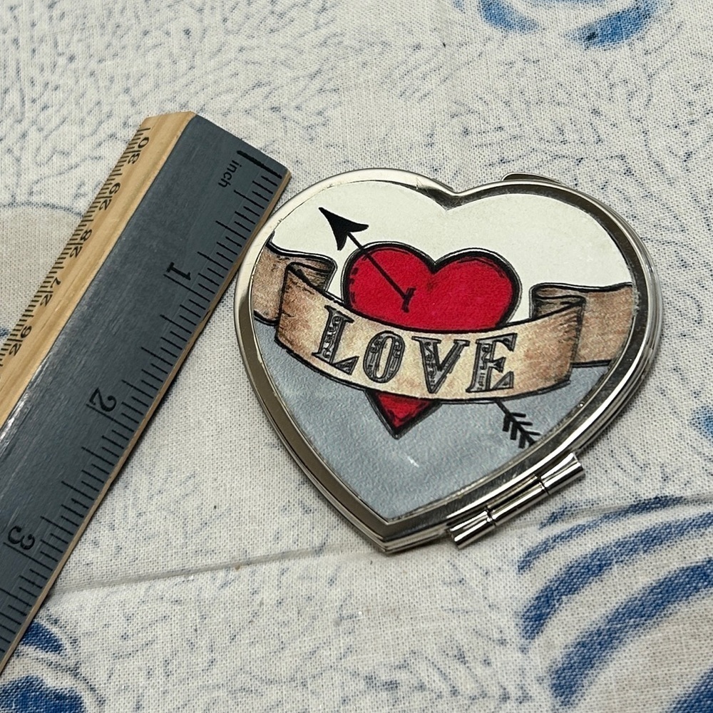 Brighton FRENCH GARDEN Mini Box & LOVE Compact Mirror Lot of 2 - Picture 7 of 11
